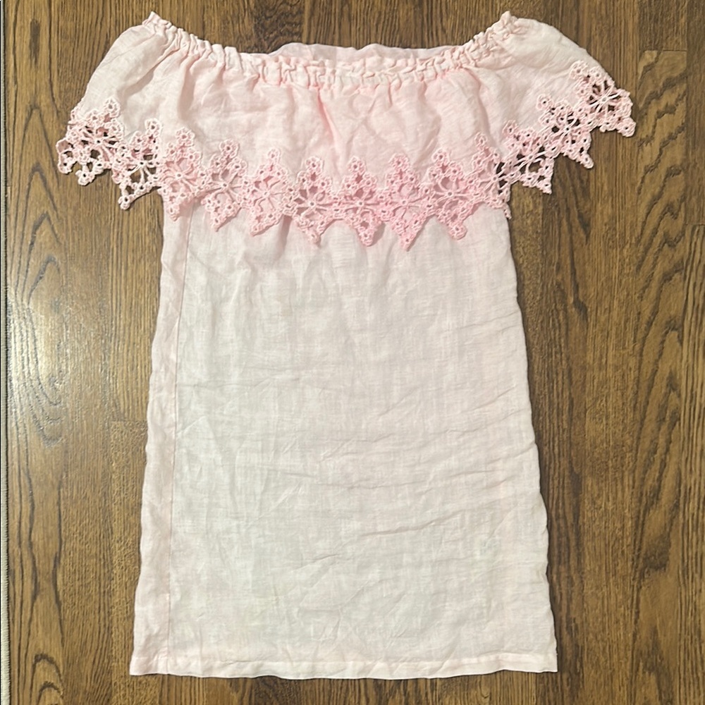 Temptation Positano Pink Off-Shoulder Mini Dress